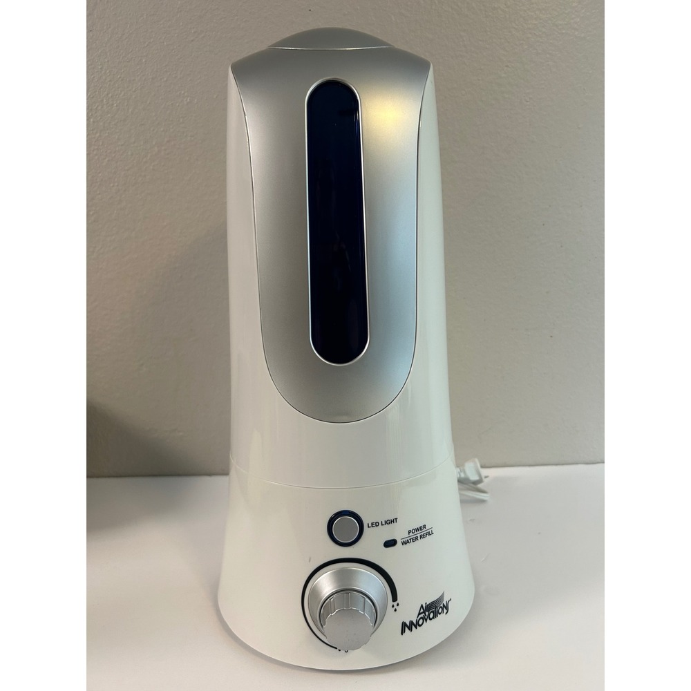 Air Innovations KS30U-06C Ultrasonic Cool Mist Humidifier White Silver LED Light